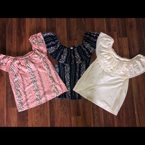Three Old Navy Draped Sleeve Tops